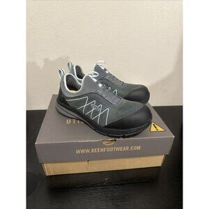 KEEN Utility Women’s Steel Toe Work Shoes Gray Black Size 9M Slip Resistant